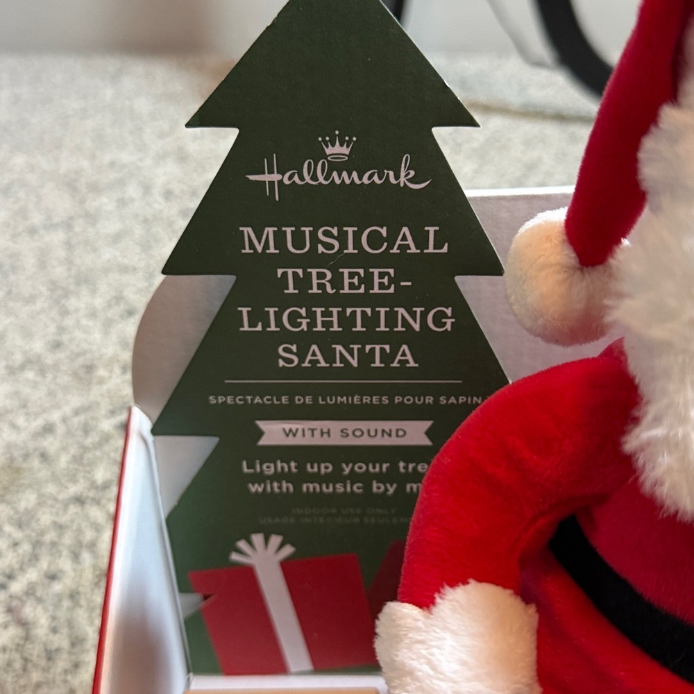 Hallmark Musical Tree-Lighting Santa NEW - Picture 4 of 10